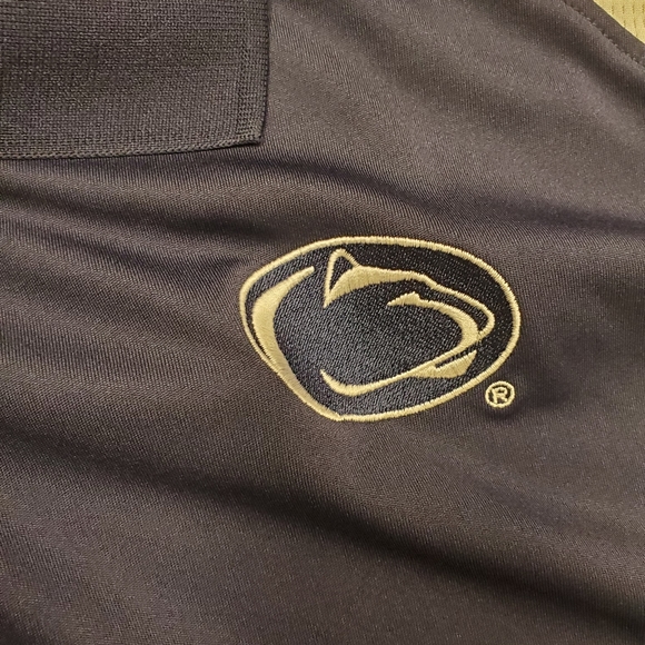 Penn State Men's Polo Collard Shirt Blue White 2XL Dri Fit Athletic - Picture 6 of 6